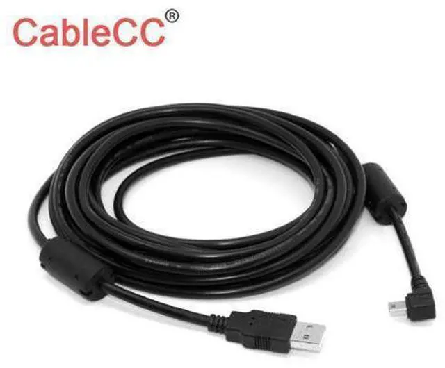 Main image of Mini USB B Type 5pin Male Right Angled 90 Degree to USB 2.0 Male Data Cable 5M