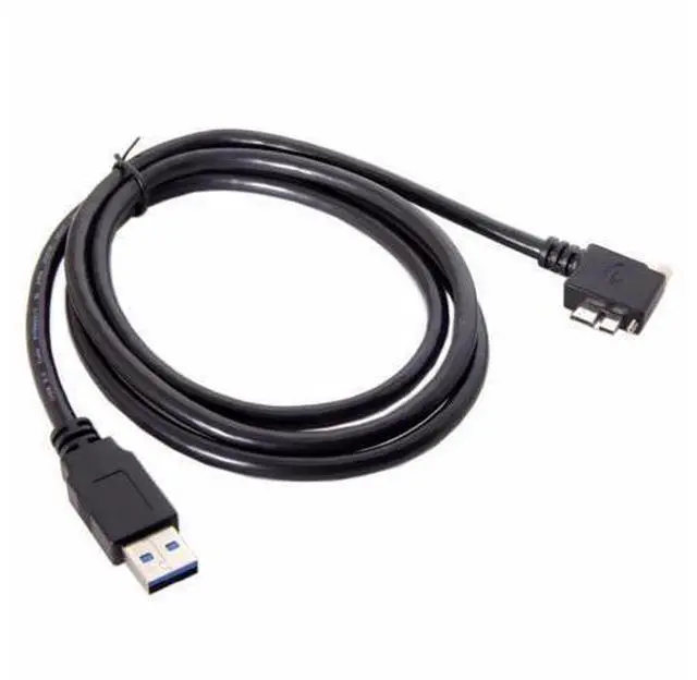 Main image of 90D Left Angled Micro USB Screw Mount to 3.0 Data Cable for Industrial Camera
