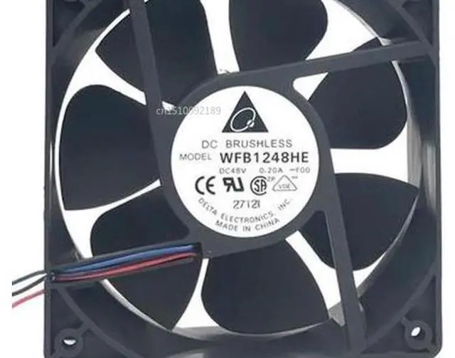 Main image of Ventilador Axial de refrigeración WFB1248HE DC 48V 0.2A 12038 120x120x38mm, 3 cables, WFB1248HE