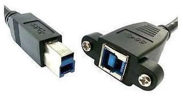 Main image of Super Speed USB 3.0 Backpanel Mount B Female to Male B Type Extension Cable 0.5M