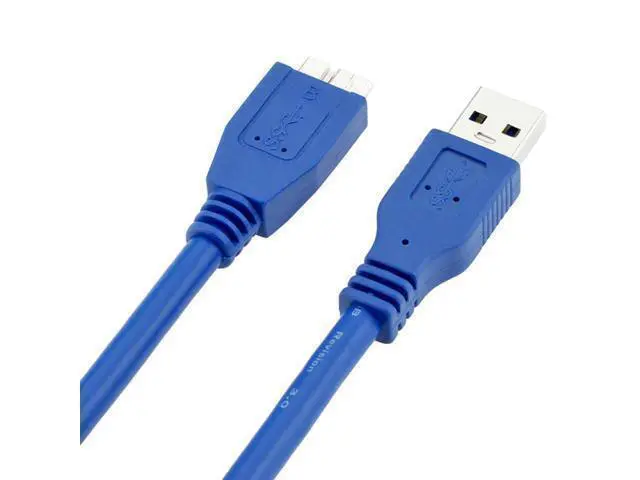 Alt view image 2 of 3 - Standard A Type USB 3.0 Male to Micro B Male Adapter Cable 3.28ft 1m Blue