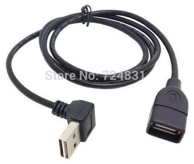 Main image of USB 2.0 Male to Female Extension Cable Reversible Design Up & Down Angled 90 Degree 100cm