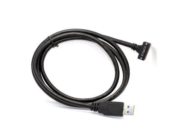 Alt view image 2 of 3 - 3m 90 Degree Right Angled Micro USB Screw Mount to USB 3.0 Data Cable for Point Grey Chameleon Camera