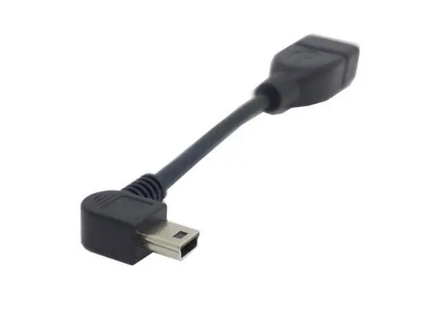 Alt view image 5 of 5 - USB 2.0 A Female OTG to Left angled 90 Degree Mini B Male Cable 10cm