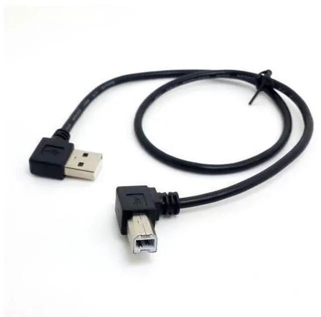 Main image of Left Angled USB 2.0 A Male to B Male 90 Degree Angled Printer Cable 50cm