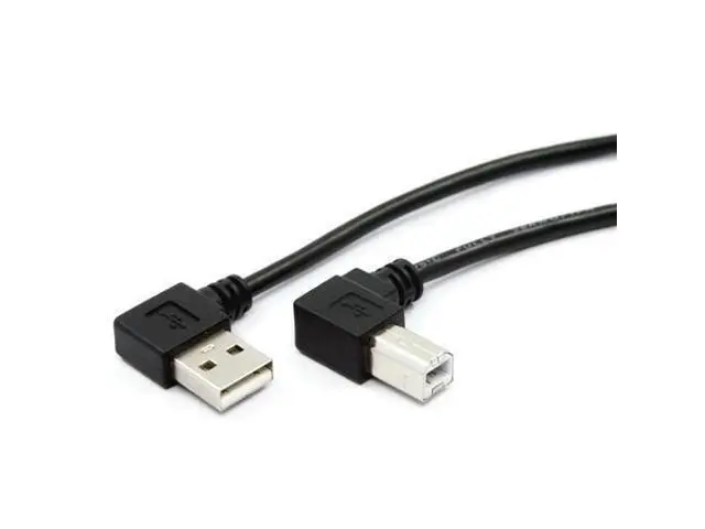 Alt view image 4 of 5 - Left Angled USB 2.0 A Male to B Male 90 Degree Angled Printer Cable 50cm