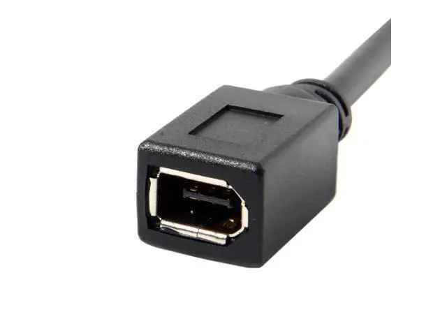 Alt view image 3 of 3 - Cablecc Black Color IEEE 1394 6PIN Female to 1394b 9PIN male Firewire 400 TO 800 Cable 10cm