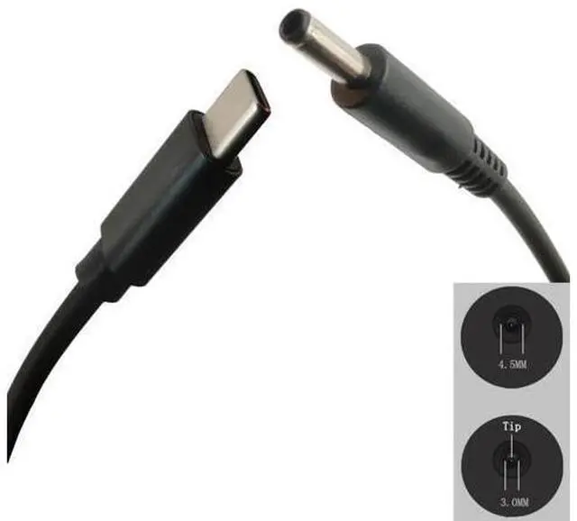 Main image of USB C à 4.5mm Ordinateur Portable Câble De Charge De Type C à DC 4.5x3.0mm Convertisseur Rapide 65W PD Chargeur Cordon D'alimentation pour Dell 1.5m