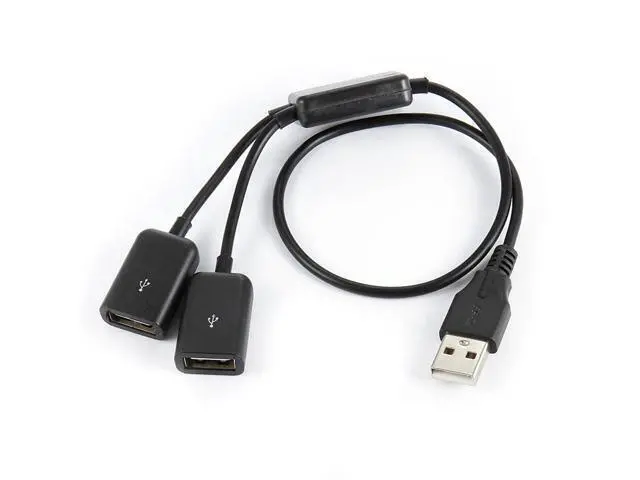 Alt view image 3 of 5 - USB 2.0 Dual Ports Hub Cable Bus power For Laptop Macbook Notebook PC & Mouse & Flash Disk