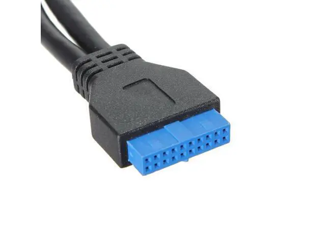 Alt view image 2 of 5 - 2 Ports USB 3.0 Female to Motherboard 20pin Header Cable 10cm