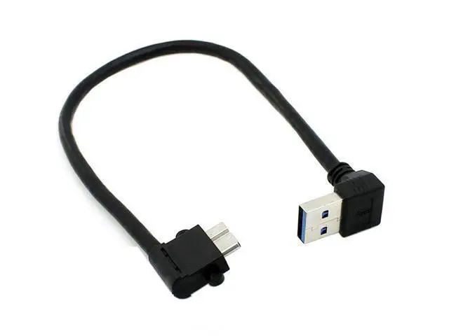 Alt view image 4 of 5 - 20cm Up Angled 90 Degree Right Angled USB 3.0 to Micro 10Pin Cable High Quality for Cell phone & Hard Disk SSD Cablecc