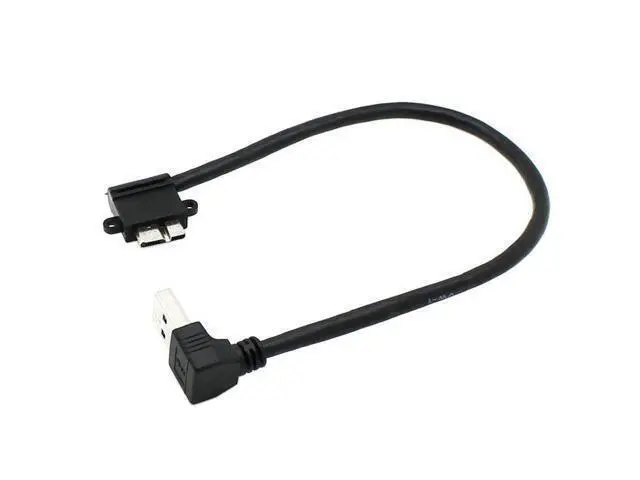 Alt view image 5 of 5 - 20cm Up Angled 90 Degree Right Angled USB 3.0 to Micro 10Pin Cable High Quality for Cell phone & Hard Disk SSD Cablecc