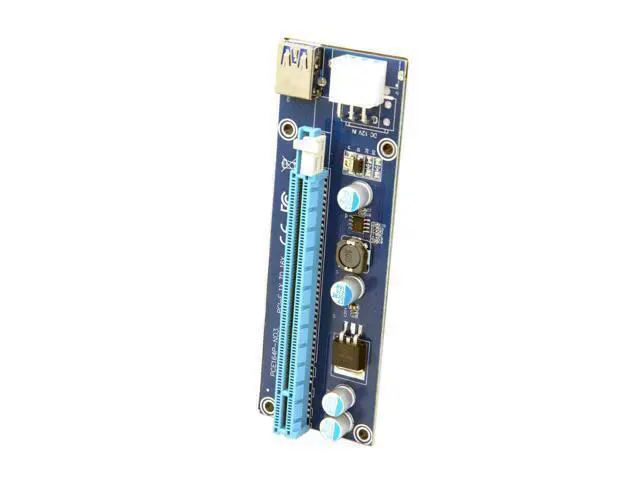 Alt view image 3 of 3 - PCI-E 1x to 16x Mining Machine Extender Adapter with USB 3.0 & 6Pin Power Cable