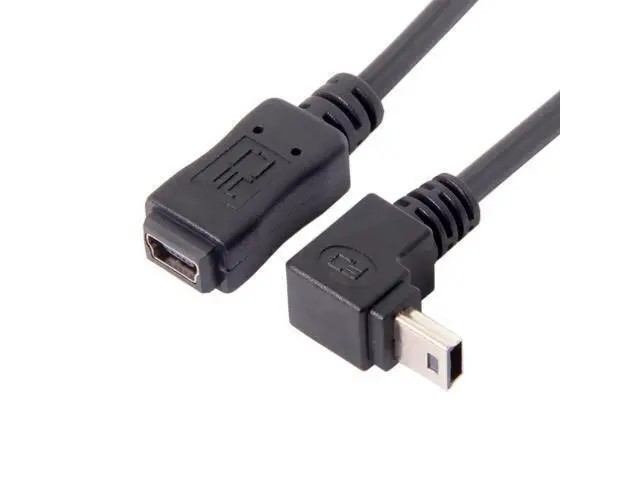 Alt view image 3 of 3 - GPS Mini USB 5P 90D Down Direction Angled Male to 5P Female Extension Cable 0.2M