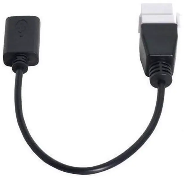 Main image of CY USB 2.0 Female to Female Extension Exteder Coupler Cable with Keystone Panel Mount Holes 20cm