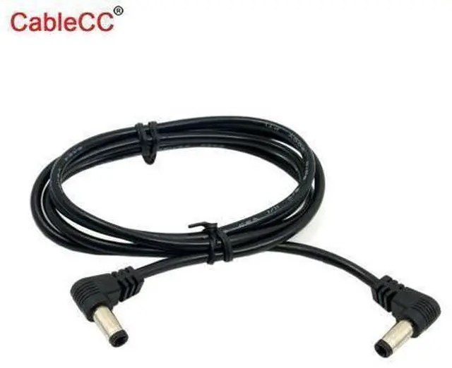 Main image of DC Power 5.5 x 2.1mm / 2.5mm Male to 5.5 2.1/2.5mm Male Plug Cable 90 Degree Right Angled 60cm