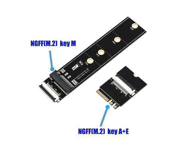 Alt view image 5 of 5 - NGFF M.2 Key M to Key A+E Extension Cable NGFF Key M to A+E Adapter Card for Laptop SSD Adapter Accessories