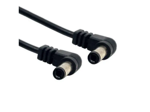 Alt view image 2 of 3 - DC Power 5.5 x 2.1mm / 2.5mm Male to 5.5 2.1/2.5mm Male Plug Cable 90 Degree Right Angled 60cm
