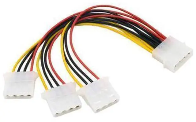 Main image of 10cm IDE 4 Pin Male to 3 IDE Female Y Type Splitter Power supply Extension Cable for Hard Disk