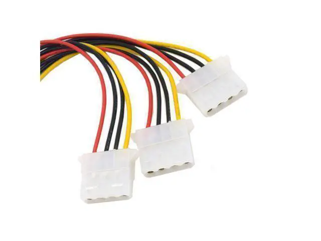 Alt view image 2 of 3 - 10cm IDE 4 Pin Male to 3 IDE Female Y Type Splitter Power supply Extension Cable for Hard Disk
