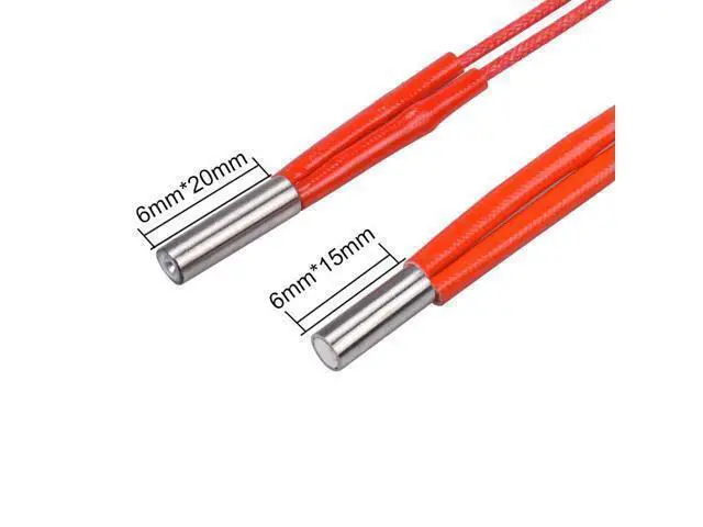Alt view image 2 of 3 - 3D Printer Parts Mendel 6*20 Cartridge Heater Reprap 12V/24v 30 or 40W with 100CM cable for J-head 3D printer part