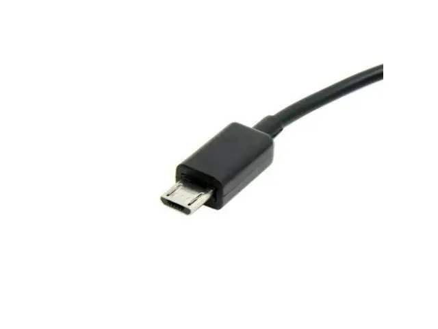 Alt view image 3 of 5 - Micro USB Host OTG Adapter Cable with Dual Port Hub for Galaxy S5 S4 S3 & Tablet Black Color