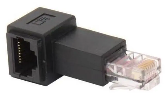 Main image of Cable Right Angled 90 Degree 8P8C FTP STP UTP Cat 5e Male to Female Lan Ethernet Network Extension Adapter