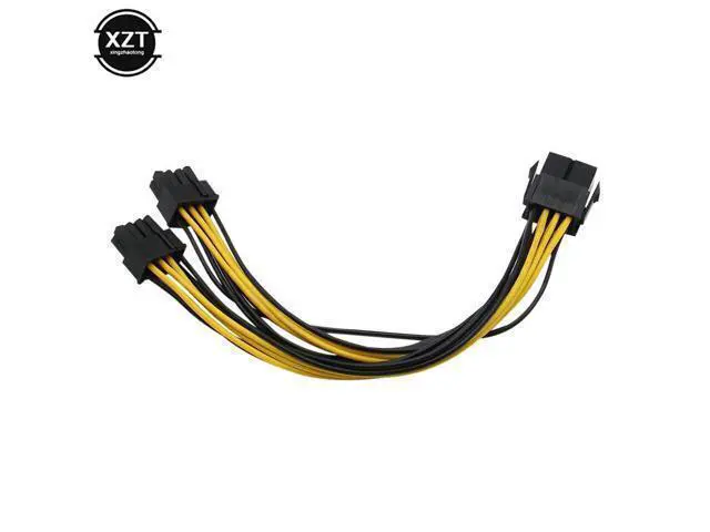 Alt view image 6 of 6 - Hot Sale 10pcs/lot 8 Pin GPU to PCI-E 8P(6+2)pin splitter 18AWG extention power cable 20cm wire for graphics card BTC Miner