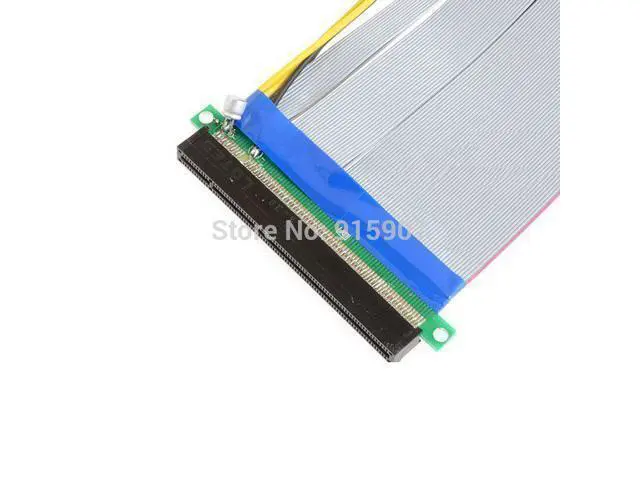 Alt view image 4 of 5 - 20cm PCI-E Express 16X to 16x Riser Extender Card with Molex IDE Power & Ribbon Cable