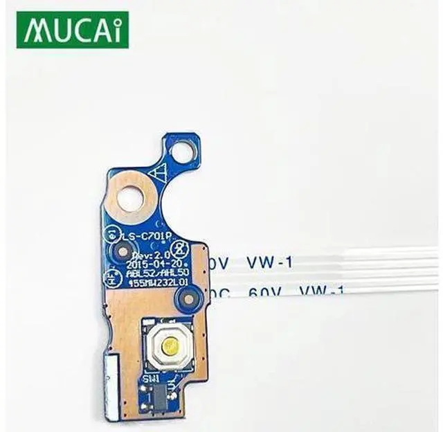 Main image of For HP pavilion 15 15-AY 15-AC 15-AC039TX 15-BA 15-AF 250 255 G4 G5 TPN-C125 Power Button Board with Cable 435MW232L01 LS-C701P