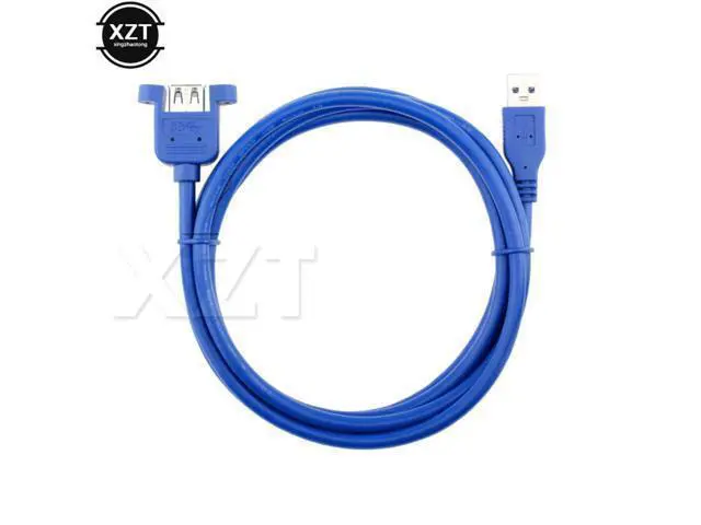Alt view image 2 of 6 - 5pcs USB3.0 Male To Female High Speed USB 3.0 Extension Cable Wire Computer Host 0.5m with Screw Hole hot sale