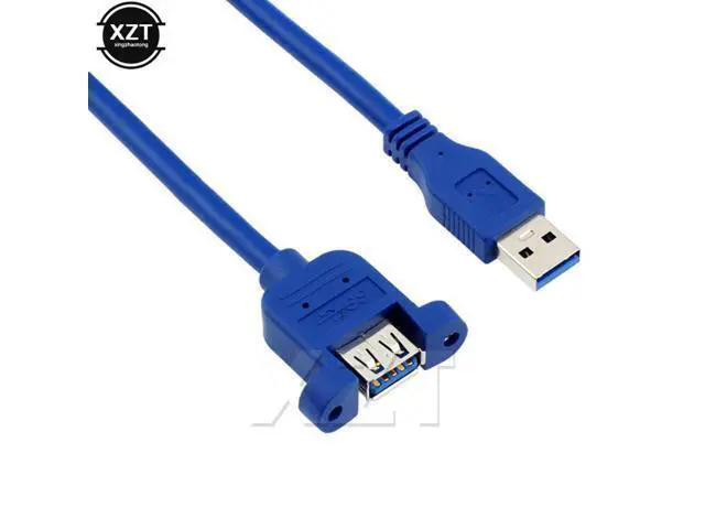 Alt view image 3 of 6 - 5pcs USB3.0 Male To Female High Speed USB 3.0 Extension Cable Wire Computer Host 0.5m with Screw Hole hot sale