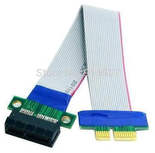 Main image of PCI-E Express 1X Slot Riser Card Extender Extension Ribbon Flex Relocate Cable 20cm