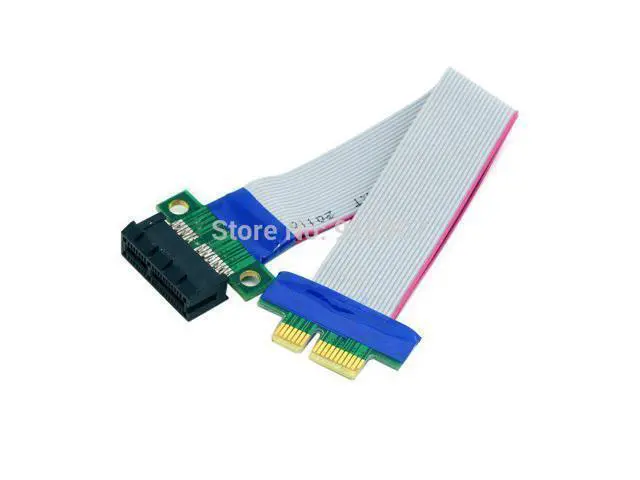 Alt view image 4 of 5 - PCI-E Express 1X Slot Riser Card Extender Extension Ribbon Flex Relocate Cable 20cm