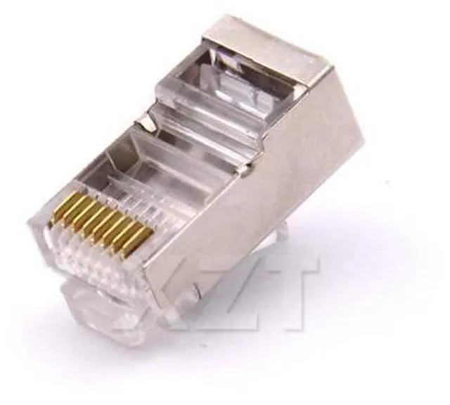 Main image of rj45 shielded cat6 shielded network connectors 50pcs /LOT rj45 plug 8p8c terminals for stp ethernet Cable switches modem