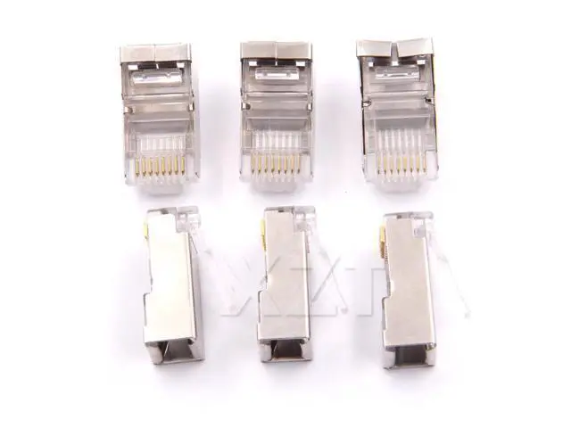 Alt view image 3 of 6 - rj45 shielded cat6 shielded network connectors 50pcs /LOT rj45 plug 8p8c terminals for stp ethernet Cable switches modem
