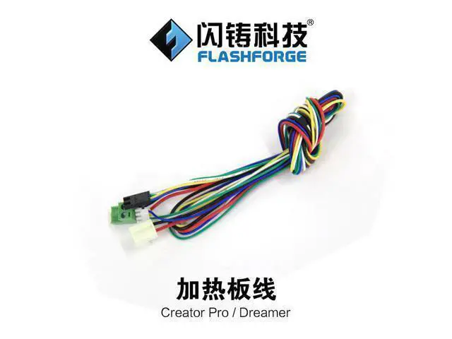 Alt view image 4 of 6 - Flashforge 3D printer connect wire cable for heating plate Creator Pro Dreamer 3D printer parts Accessories