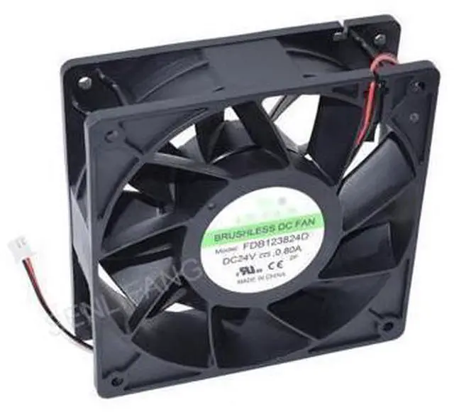 Main image of Nuevo ventilador inversor de gran volumen de aire genuino FDB123824D 12038 24V 0.80A 2 cables turbocargador