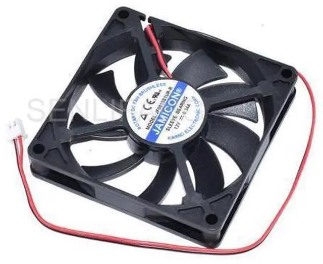 Main image of Ventilador cuadrado de 2 cables para servidor jicon JF0815S1UR-R DC 12V, 0,34a, 80x80x15mm