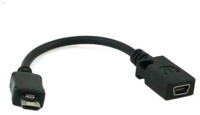 Main image of Micro USB Male to Mini USB Female Data Charge Cable 10cm