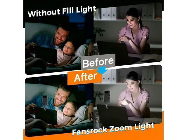 Alt view image 4 of 4 - 3 In 1 LED Video Light Fill Light Clip on Computer with Phone Holder