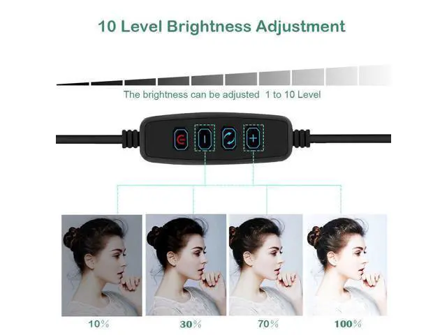 Alt view image 4 of 4 - 6'' LED Ring Light with Tripod + Mobile Phone Clip + Tripod for Selfie Make up