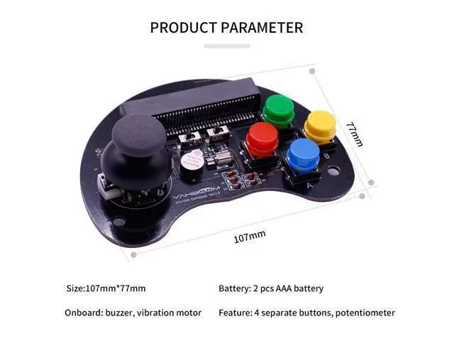 Alt view image 5 of 7 - Micro Bit Robotic Control Handle Game STEM Education Graphic Compatible with Micro:bit V2 V1.5 for Kids (Handle Without BBC v2)