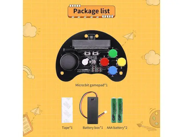 Alt view image 7 of 7 - Micro Bit Robotic Control Handle Game STEM Education Graphic Compatible with Micro:bit V2 V1.5 for Kids (Handle Without BBC v2)