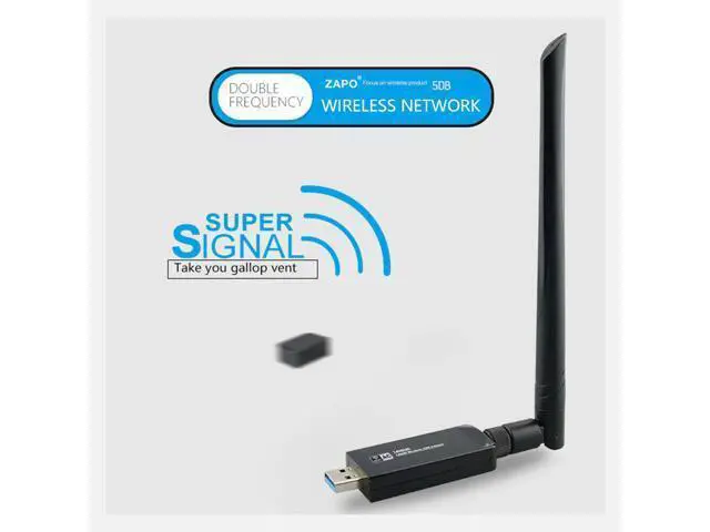 Alt view image 2 of 6 - RTL8812AU Chipset 1200Mbps 5GHz Wireless AC WiFi USB Adapter Dongle Antenna