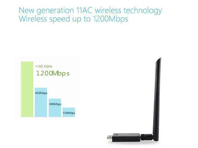 Alt view image 2 of 5 - AC WiFi Adapter 1200Mbps USB3.0 WIFI Dongle RTL8812AU Chipset 5GHz card For kali Linux pentesting
