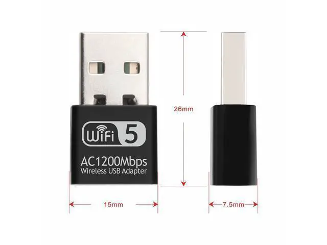 Alt view image 4 of 7 - 2.4G 5G AC1200Mbps Wireless Network Card USB Adapter Dual Band WIFI Receiver RTL8812