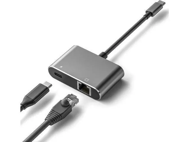 Alt view image 2 of 7 - ULANSeN USB C to RJ45 LAN Ethernet Gigabit Network Adapter with Chippset AX88179 with 100W PD Charging for Windows/iOS/iPadOS/macOS/Linux