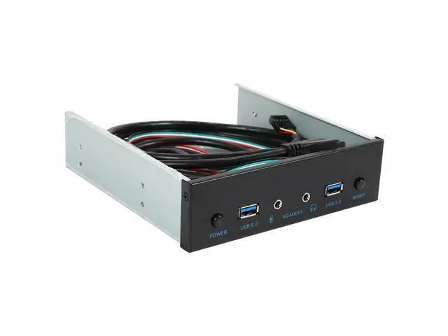 Alt view image 2 of 5 - Usb 3.0 2 Port Optical Drive Front Panel Expansion Adapter Usb 3.0 Hub +Hd Audio+Power Switch Button