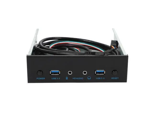 Alt view image 3 of 5 - Usb 3.0 2 Port Optical Drive Front Panel Expansion Adapter Usb 3.0 Hub +Hd Audio+Power Switch Button